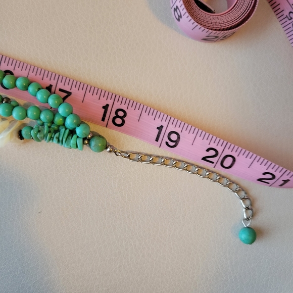 Beaded Necklace & Bracelet Set ~ Turquoise & Mother of Pearl (Faux?) ~ Pretty! - Picture 14 of 16